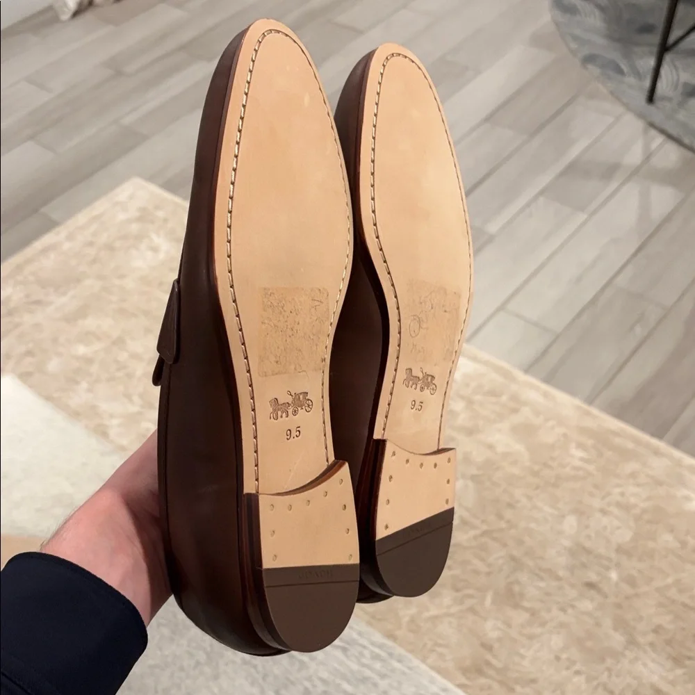 Coach Brown Leather Loafers - Picture 10 of 10